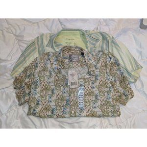 Set Of Medium Hawaiian Shirts (Margarita Ville And Tommy Bahama)